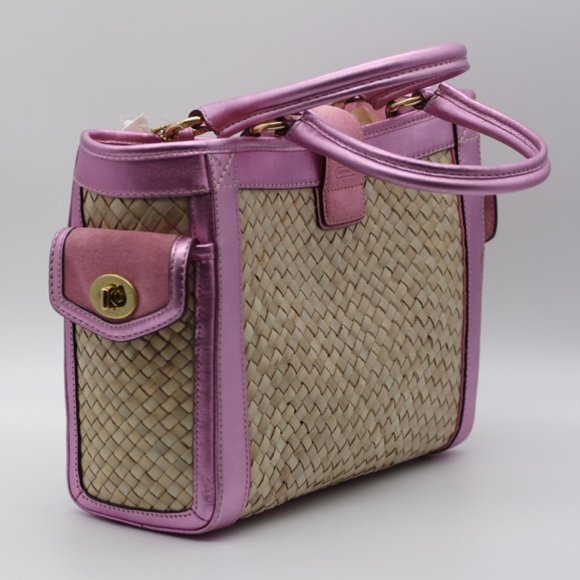 Coach Boxy Straw Tote 4419 - Picture 2 of 7